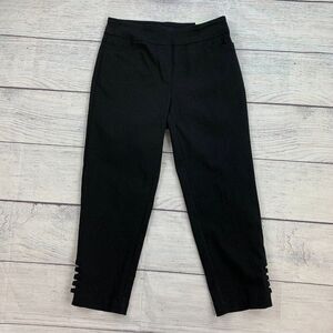SlimSation Crop Pants sz 4 Black Stretch Pull on Inseam 23.5" New NWT